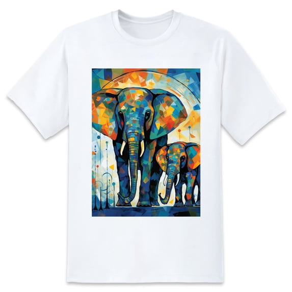 Basic Oversize Tees For WomenElephant Loose Boyfriend Shirts Casual Blouse round neck