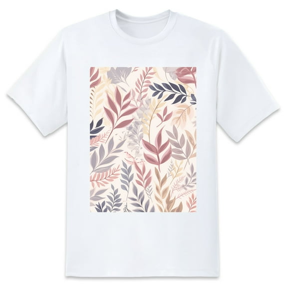 Basic Oversize Tees For WomenLeaves Loose Boyfriend Shirts Casual Blouse round neck