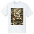 thumbnail image 1 of Basic Oversize Tees For WomenRabbit Loose Boyfriend Shirts Casual Blouse round neck, 1 of 5