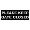 thumbnail image 1 of Basic PLEASE KEEP GATE CLOSED Sign - Black / Silver (Large), 1 of 5