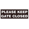 thumbnail image 1 of Basic PLEASE KEEP GATE CLOSED Sign - Dark Brown (Large), 1 of 5