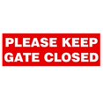 thumbnail image 1 of Basic PLEASE KEEP GATE CLOSED Sign -Red (Medium), 1 of 5