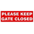 thumbnail image 1 of Basic PLEASE KEEP GATE CLOSED Sign -Red (Small), 1 of 5