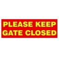 thumbnail image 1 of Basic PLEASE KEEP GATE CLOSED Sign - Red / Yellow (Medium), 1 of 5