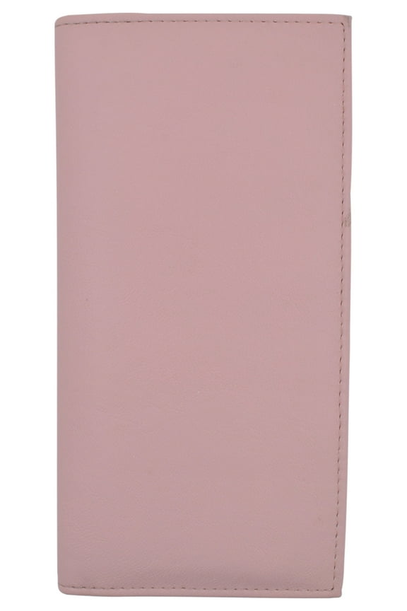 Basic PU Leather Checkbook Covers Light Pink