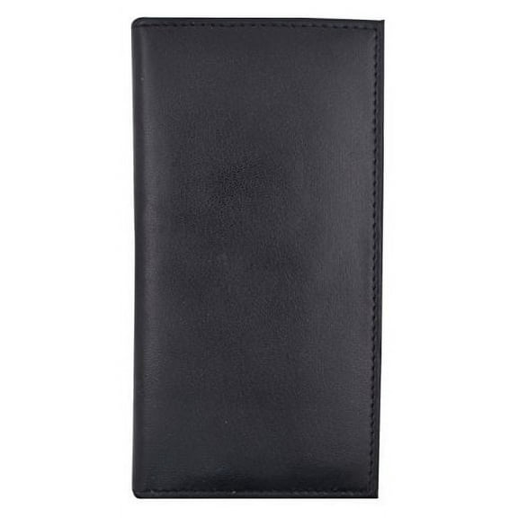 Menswallet PU Leather Plastic Divider Checkbook Covers, Black