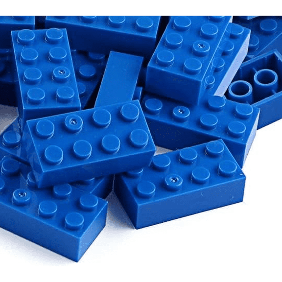 Basic Parts 320 Pieces 2x4 Blue Bricks Building Creative Play Blocks Set Toy for Kids Classic Combine with Major Brick Brands (Blue)