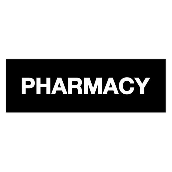 Basic Pharmacy Sign (Black) - Large