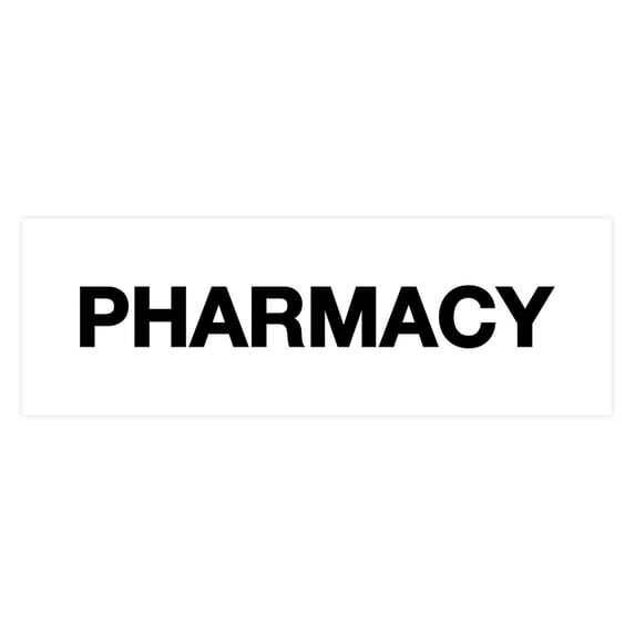 Basic Pharmacy Sign (White) - Medium