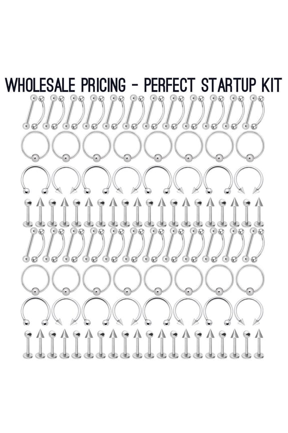 Basic Piercing Body Jewelry Surgical Steel Package of 300