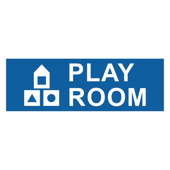 Basic Play Room Sign (Blue) - Medium