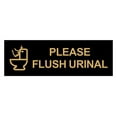thumbnail image 1 of Basic Please Flush Urinal Sign (Black Gold) - Medium, 1 of 5