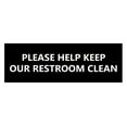 thumbnail image 1 of Basic Please Help Keep Our Restroom Clean Sign (Black) - Small, 1 of 5