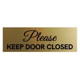 thumbnail image 1 of Basic Please Keep Door Closed Sign (Brushed Gold) - Large, 1 of 5