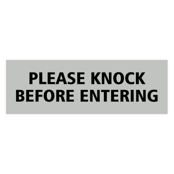 Basic Please Knock Before Entering (Lt Gray) - Small
