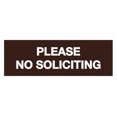 thumbnail image 1 of Basic Please No Soliciting Sign (Dark Brown) - Large, 1 of 5