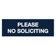 thumbnail image 1 of Basic Please No Soliciting Sign (Navy Blue / White) - Large, 1 of 5