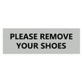 thumbnail image 1 of Basic Please Remove Your Shoes Sign (Lt Gray) - Small, 1 of 5