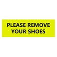 thumbnail image 1 of Basic Please Remove Your Shoes Sign (Yellow / Black) - Small, 1 of 5