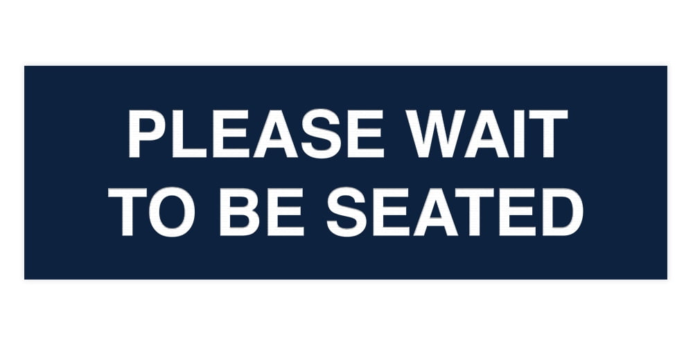 Basic Please Wait To Be Seated (Navy Blue / White) - Small - Walmart.com
