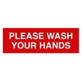 thumbnail image 1 of Basic Please Wash Your Hands Sign (Red) - Small, 1 of 5