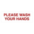 thumbnail image 1 of Basic Please Wash Your Hands Sign (White/Red) - Medium, 1 of 5