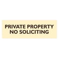 thumbnail image 1 of Basic Private Property No Soliciting Sign (Ivory/Dark Brown) - Large, 1 of 5