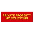 thumbnail image 1 of Basic Private Property No Soliciting Sign (Red/Yellow) - Large, 1 of 5