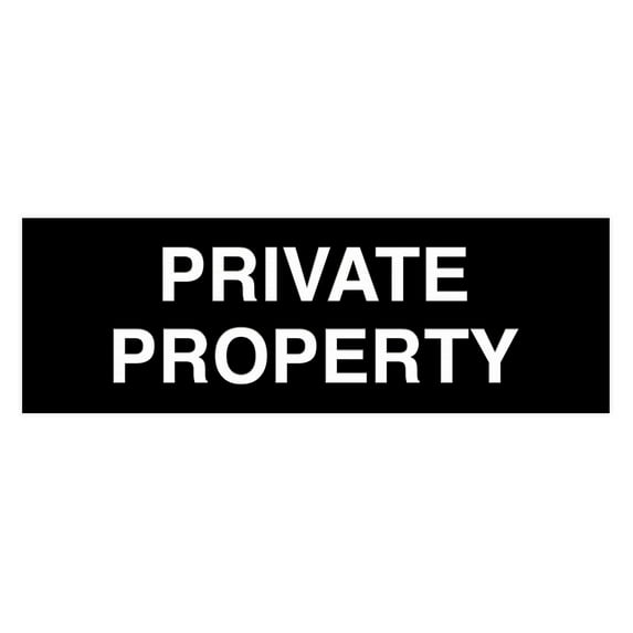 Basic Private Property Sign (Black) - Medium