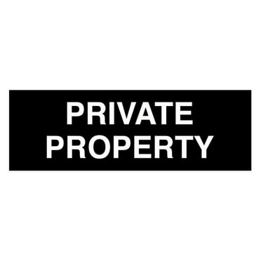 Basic Private Property Sign (Black) - Small