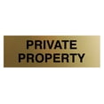 thumbnail image 1 of Basic Private Property Sign (Brushed Gold) - Large, 1 of 5