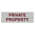 thumbnail image 1 of Basic Private Property Sign (Light Grey / Burgundy) - Medium, 1 of 5