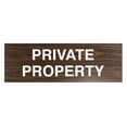 thumbnail image 1 of Basic Private Property Sign (Walnut) - Small, 1 of 5