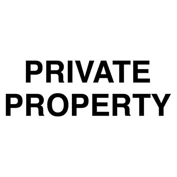 Basic Private Property Sign (White) - Small