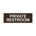 thumbnail image 1 of Basic Private Restroom Door / Wall Sign - Dark Brown - Medium, 1 of 5