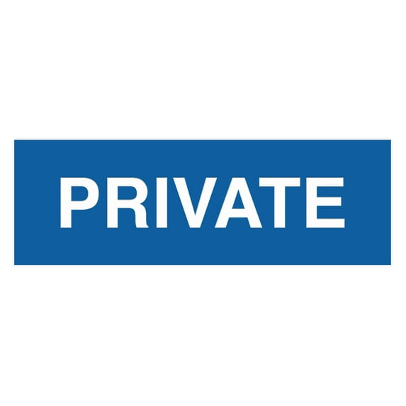 Basic Private Sign (Blue) - Small