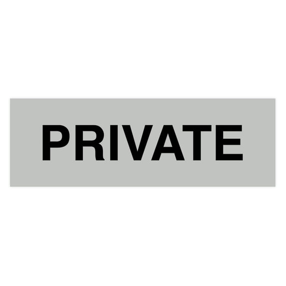 Basic Private Sign (Lt Gray) - Small
