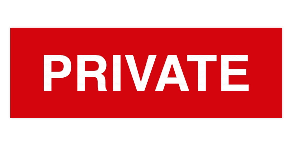 Private Function Sign Examples Basic Private Sign (Red) - Medium - Walmart.com