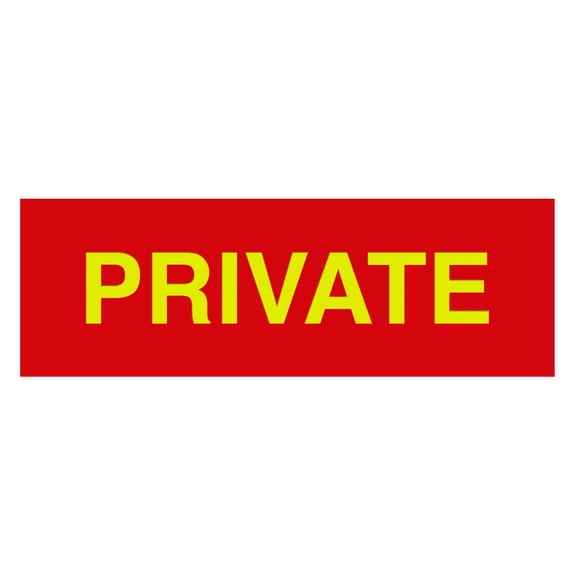 Basic Private Sign (Red/Yellow) - Small
