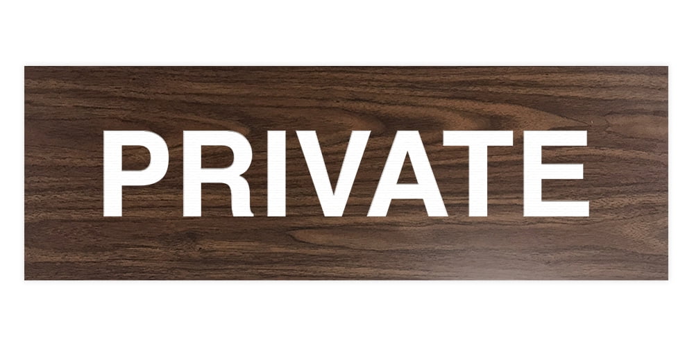 Basic Private Sign (Walnut) - Large - Walmart.com