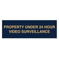 thumbnail image 1 of Basic Property Under 24 Hour Video Surveillance Sign (Navy Blue/Gold) - Medium, 1 of 5