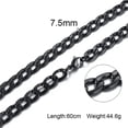 thumbnail image 1 of Basic Punk Stainless Men's Chain Necklace Stainless Steel Color Male Choker Gift, 1 of 6