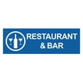 thumbnail image 1 of Basic Restaurant & Bar Sign (Blue) - Small, 1 of 5