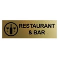thumbnail image 1 of Basic Restaurant & Bar Sign (Brushed Gold) - Medium, 1 of 5