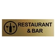 thumbnail image 1 of Basic Restaurant & Bar Sign (Brushed Gold) - Small, 1 of 5
