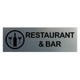 thumbnail image 1 of Basic Restaurant & Bar Sign (Brushed Silver) - Medium, 1 of 5