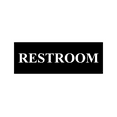 thumbnail image 1 of Basic Restroom Sign (Black) - Large, 1 of 5