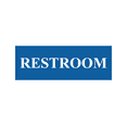 thumbnail image 1 of Basic Restroom Sign (Blue) - Small, 1 of 5