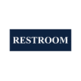 thumbnail image 1 of Basic Restroom Sign (Navy Blue / White) - Small, 1 of 5