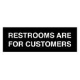thumbnail image 1 of Basic Restrooms Are For Customers Sign (Black) - Large, 1 of 5